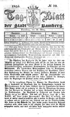 Tag-Blatt der Stadt Bamberg (Bamberger Tagblatt) Samstag 10. März 1855