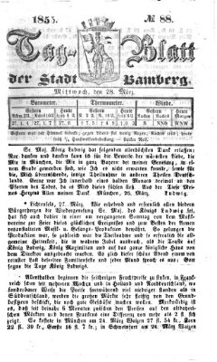 Tag-Blatt der Stadt Bamberg (Bamberger Tagblatt) Mittwoch 28. März 1855