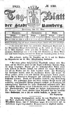 Tag-Blatt der Stadt Bamberg (Bamberger Tagblatt) Freitag 11. Mai 1855
