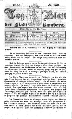 Tag-Blatt der Stadt Bamberg (Bamberger Tagblatt) Dienstag 12. Juni 1855