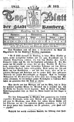 Tag-Blatt der Stadt Bamberg (Bamberger Tagblatt) Samstag 16. Juni 1855