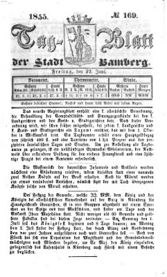 Tag-Blatt der Stadt Bamberg (Bamberger Tagblatt) Freitag 22. Juni 1855