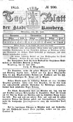 Tag-Blatt der Stadt Bamberg (Bamberger Tagblatt) Montag 23. Juli 1855