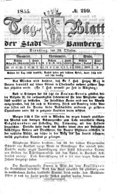 Tag-Blatt der Stadt Bamberg (Bamberger Tagblatt) Dienstag 30. Oktober 1855