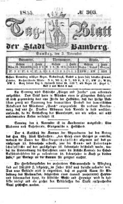Tag-Blatt der Stadt Bamberg (Bamberger Tagblatt) Samstag 3. November 1855