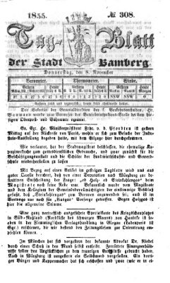 Tag-Blatt der Stadt Bamberg (Bamberger Tagblatt) Donnerstag 8. November 1855