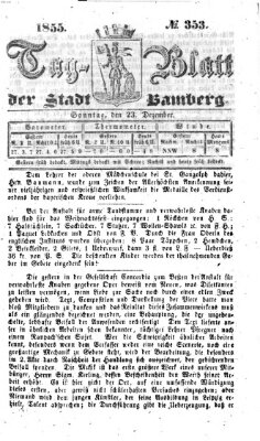 Tag-Blatt der Stadt Bamberg (Bamberger Tagblatt) Sonntag 23. Dezember 1855