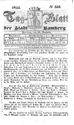 Tag-Blatt der Stadt Bamberg (Bamberger Tagblatt) Freitag 28. Dezember 1855