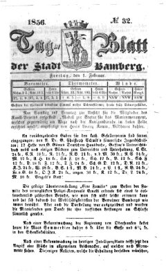 Tag-Blatt der Stadt Bamberg (Bamberger Tagblatt) Freitag 1. Februar 1856