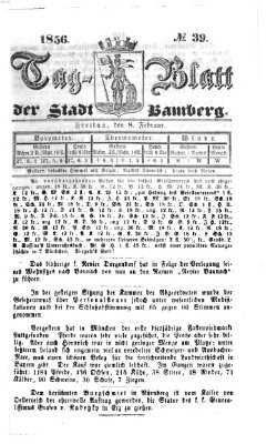 Tag-Blatt der Stadt Bamberg (Bamberger Tagblatt) Freitag 8. Februar 1856