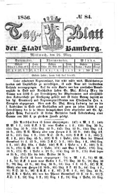Tag-Blatt der Stadt Bamberg (Bamberger Tagblatt) Mittwoch 26. März 1856