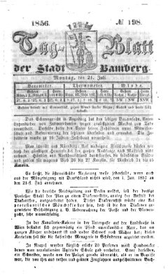 Tag-Blatt der Stadt Bamberg (Bamberger Tagblatt) Montag 21. Juli 1856