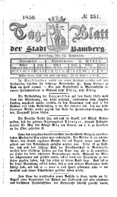 Tag-Blatt der Stadt Bamberg (Bamberger Tagblatt) Freitag 12. September 1856