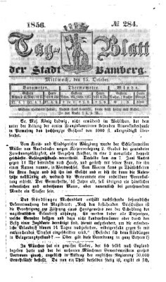 Tag-Blatt der Stadt Bamberg (Bamberger Tagblatt) Mittwoch 15. Oktober 1856