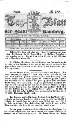 Tag-Blatt der Stadt Bamberg (Bamberger Tagblatt) Sonntag 19. Oktober 1856