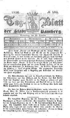 Tag-Blatt der Stadt Bamberg (Bamberger Tagblatt) Sonntag 26. Oktober 1856