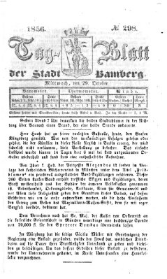 Tag-Blatt der Stadt Bamberg (Bamberger Tagblatt) Mittwoch 29. Oktober 1856