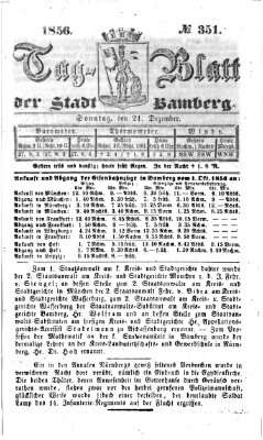 Tag-Blatt der Stadt Bamberg (Bamberger Tagblatt) Sonntag 21. Dezember 1856