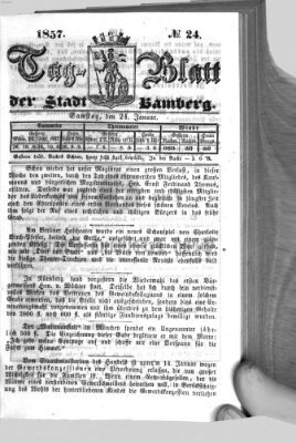Tag-Blatt der Stadt Bamberg (Bamberger Tagblatt) Samstag 24. Januar 1857