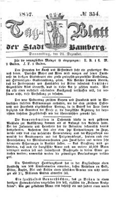 Tag-Blatt der Stadt Bamberg (Bamberger Tagblatt) Donnerstag 24. Dezember 1857
