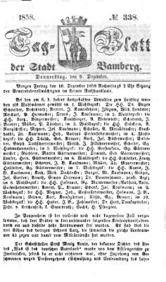Tag-Blatt der Stadt Bamberg (Bamberger Tagblatt) Donnerstag 9. Dezember 1858