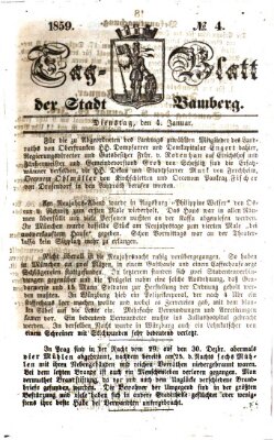 Tag-Blatt der Stadt Bamberg (Bamberger Tagblatt) Dienstag 4. Januar 1859