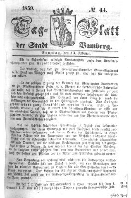 Tag-Blatt der Stadt Bamberg (Bamberger Tagblatt) Sonntag 13. Februar 1859