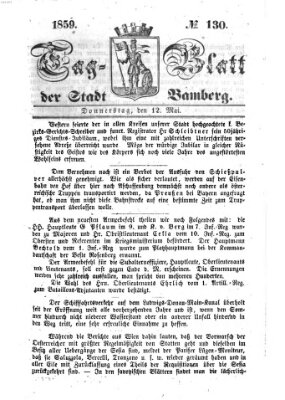 Tag-Blatt der Stadt Bamberg (Bamberger Tagblatt) Donnerstag 12. Mai 1859