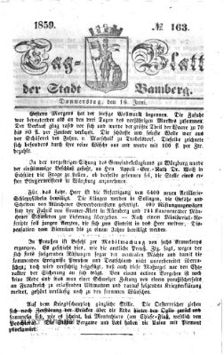 Tag-Blatt der Stadt Bamberg (Bamberger Tagblatt) Donnerstag 16. Juni 1859