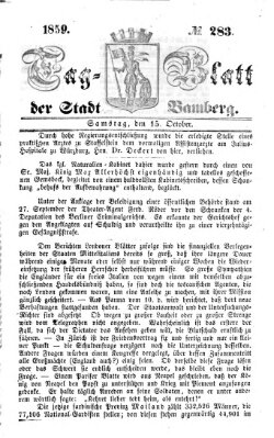 Tag-Blatt der Stadt Bamberg (Bamberger Tagblatt) Samstag 15. Oktober 1859