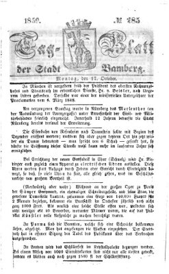 Tag-Blatt der Stadt Bamberg (Bamberger Tagblatt) Montag 17. Oktober 1859