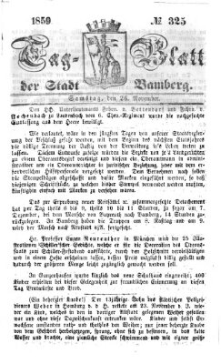 Tag-Blatt der Stadt Bamberg (Bamberger Tagblatt) Samstag 26. November 1859