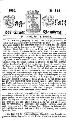 Tag-Blatt der Stadt Bamberg (Bamberger Tagblatt) Mittwoch 14. Dezember 1859