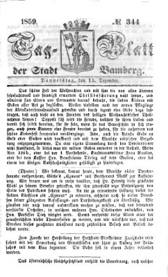 Tag-Blatt der Stadt Bamberg (Bamberger Tagblatt) Donnerstag 15. Dezember 1859
