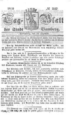 Tag-Blatt der Stadt Bamberg (Bamberger Tagblatt) Sonntag 18. Dezember 1859