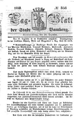 Tag-Blatt der Stadt Bamberg (Bamberger Tagblatt) Donnerstag 29. Dezember 1859