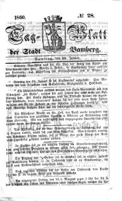 Tag-Blatt der Stadt Bamberg (Bamberger Tagblatt) Samstag 28. Januar 1860