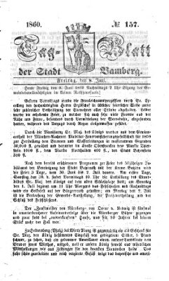 Tag-Blatt der Stadt Bamberg (Bamberger Tagblatt) Freitag 8. Juni 1860