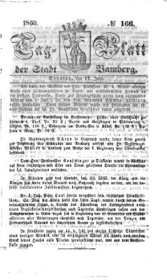 Tag-Blatt der Stadt Bamberg (Bamberger Tagblatt) Sonntag 17. Juni 1860