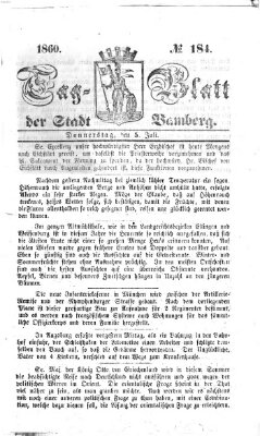 Tag-Blatt der Stadt Bamberg (Bamberger Tagblatt) Donnerstag 5. Juli 1860