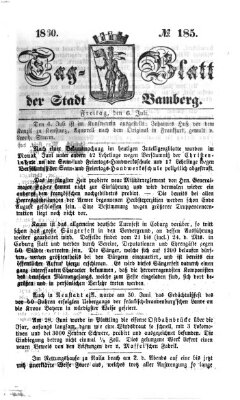Tag-Blatt der Stadt Bamberg (Bamberger Tagblatt) Freitag 6. Juli 1860
