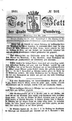 Tag-Blatt der Stadt Bamberg (Bamberger Tagblatt) Montag 23. Juli 1860