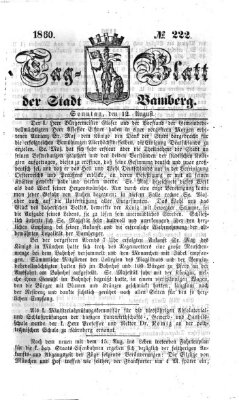 Tag-Blatt der Stadt Bamberg (Bamberger Tagblatt) Sonntag 12. August 1860
