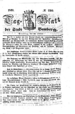Tag-Blatt der Stadt Bamberg (Bamberger Tagblatt) Sonntag 28. Oktober 1860