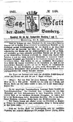 Tag-Blatt der Stadt Bamberg (Bamberger Tagblatt) Sonntag 2. Juni 1861