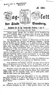 Tag-Blatt der Stadt Bamberg (Bamberger Tagblatt) Freitag 21. Juni 1861