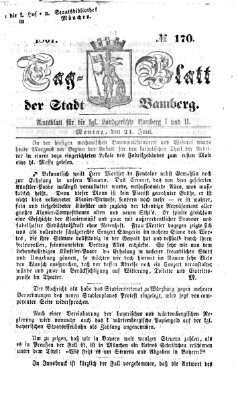 Tag-Blatt der Stadt Bamberg (Bamberger Tagblatt) Montag 24. Juni 1861