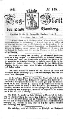 Tag-Blatt der Stadt Bamberg (Bamberger Tagblatt) Dienstag 2. Juli 1861