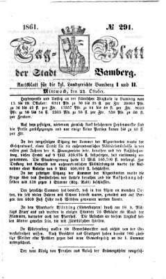 Tag-Blatt der Stadt Bamberg (Bamberger Tagblatt) Mittwoch 23. Oktober 1861