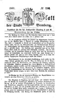 Tag-Blatt der Stadt Bamberg (Bamberger Tagblatt) Donnerstag 24. Oktober 1861